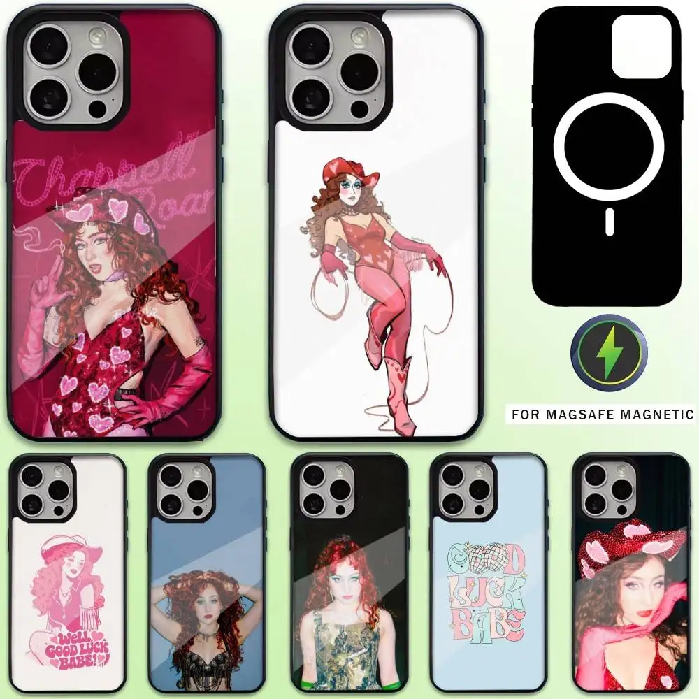 

C-Chappell Roan Good Luck Babe Phone Case For iPhone17,16,15,14,13,12,11 Plus,Pro Max Magnetic For Magsafe Wireless Charging