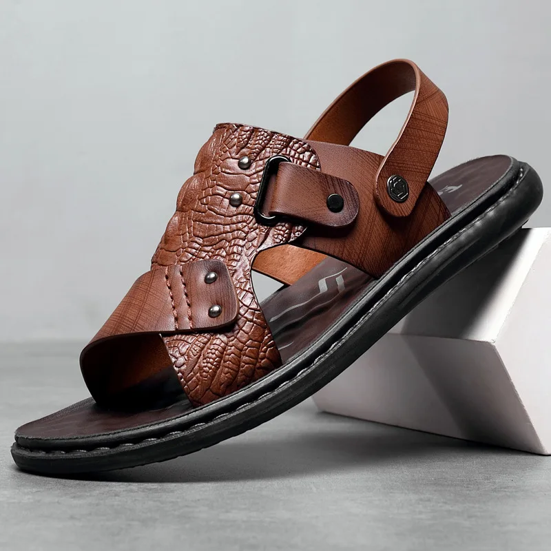 Men Office Open Toe Shoes Sandals Non-slip Slippers Male Footwear Mens Summer Outdoor Shoes