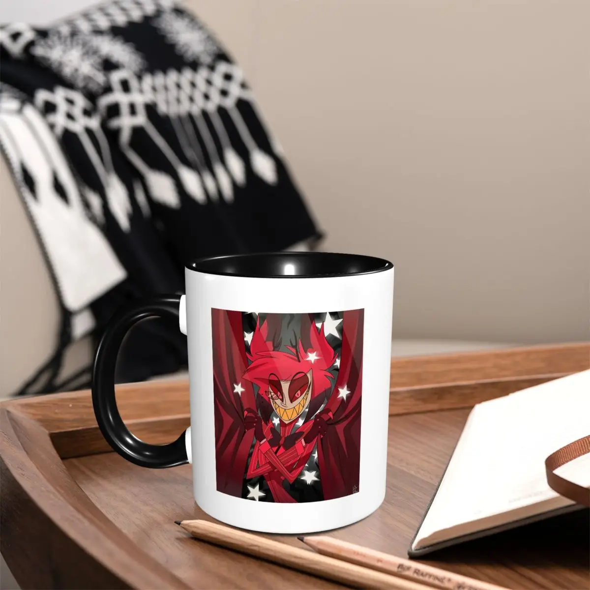 Alastor The Show Begins Mug Funny Ceramic Coffee Cups Tea Mugs Milk Cup Drinkware Gifts for Friends