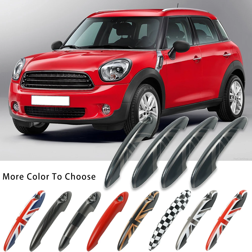 

New Night Jack Car Exterior Door Handle Cover Trim Sticker For MINI Countryman ALL 4 JCW R60 2011-2016 Auto Accessories