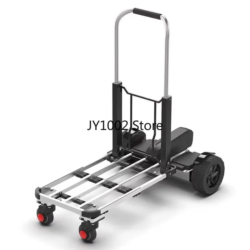130kg Lithium Battery Type Electric Hand Trolley for Logistics Warehousing Material Handling Foldable Hand Trolley view 4