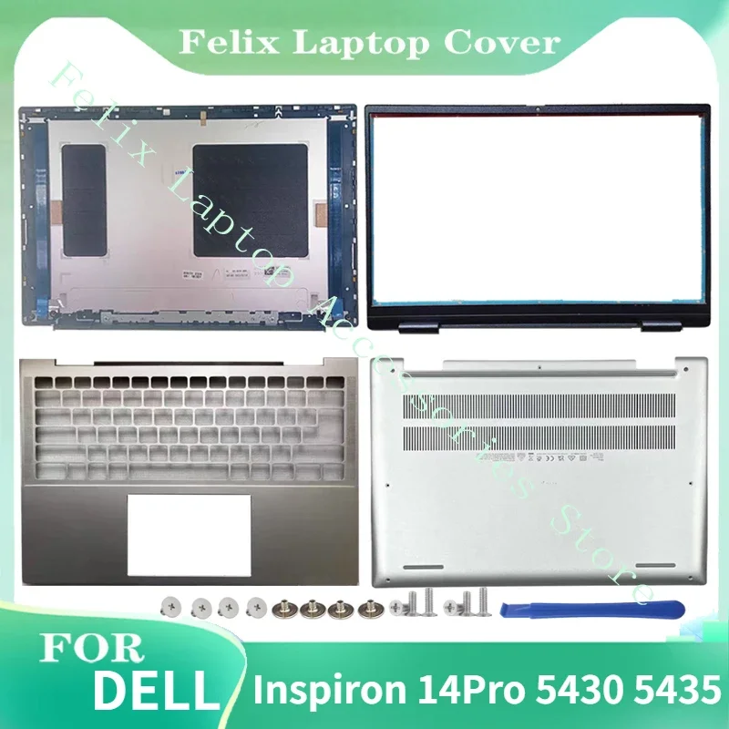 For New DELL Inspiron 14Pro 5430 5435 Lcd Rear Cover Front Cover Palm Rest Upper Case Keyboard Border Lower Case 0H2VH6 022P83