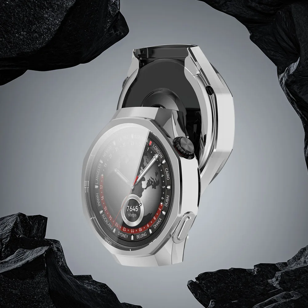 حافظة ناعمة من البولي يوريثان غطاء كامل واقي شاشة مضاد للخدش حافظة ناعمة من مادة البولي يوريثان الحراري لساعة هواوي GT5 Pro 46 مللي متر/42 مللي متر