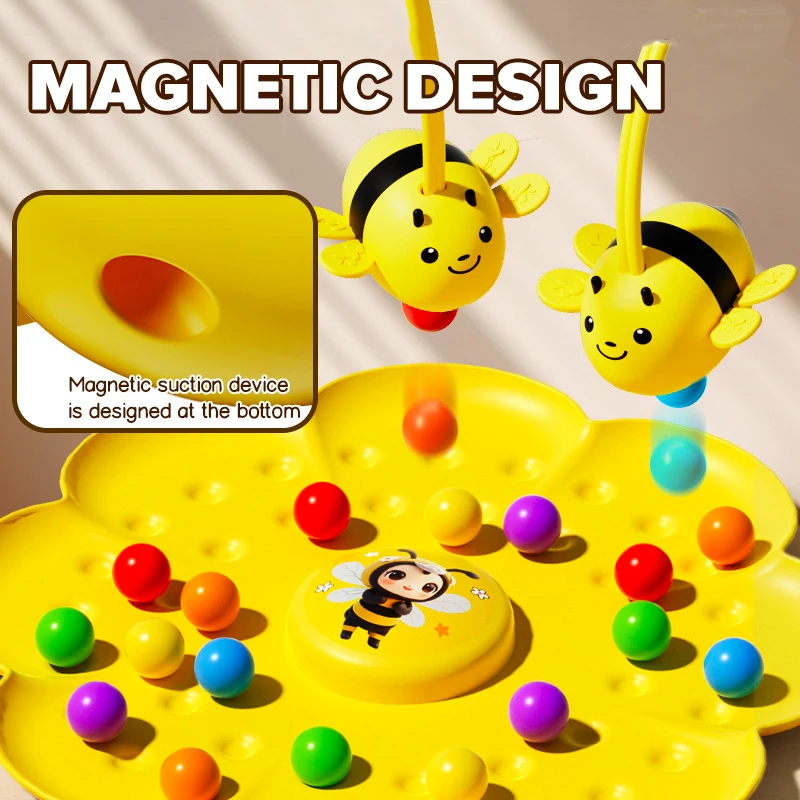 

Bee Fishing Battle Table Games Kids Montessori Toys Baby Educational Intellectual Enlightenment Color Cognition Logic Training