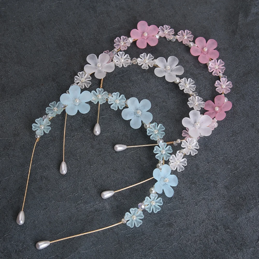 1 Piece Set Pink Matte Petal Pearl Headband, Forest Sweet Girl Style, Suitable for Daily Commute / Date Outfits / Party Wear