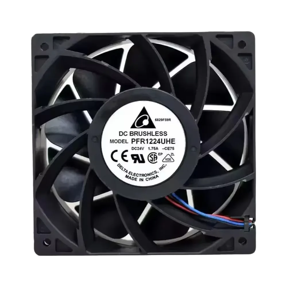 Wentylator serwerowy Delta Electronics PFR1224UHE CE75 DC 24V 1.75A 120x120x38mm 3-przewodowy — zdjęcie produktu 4