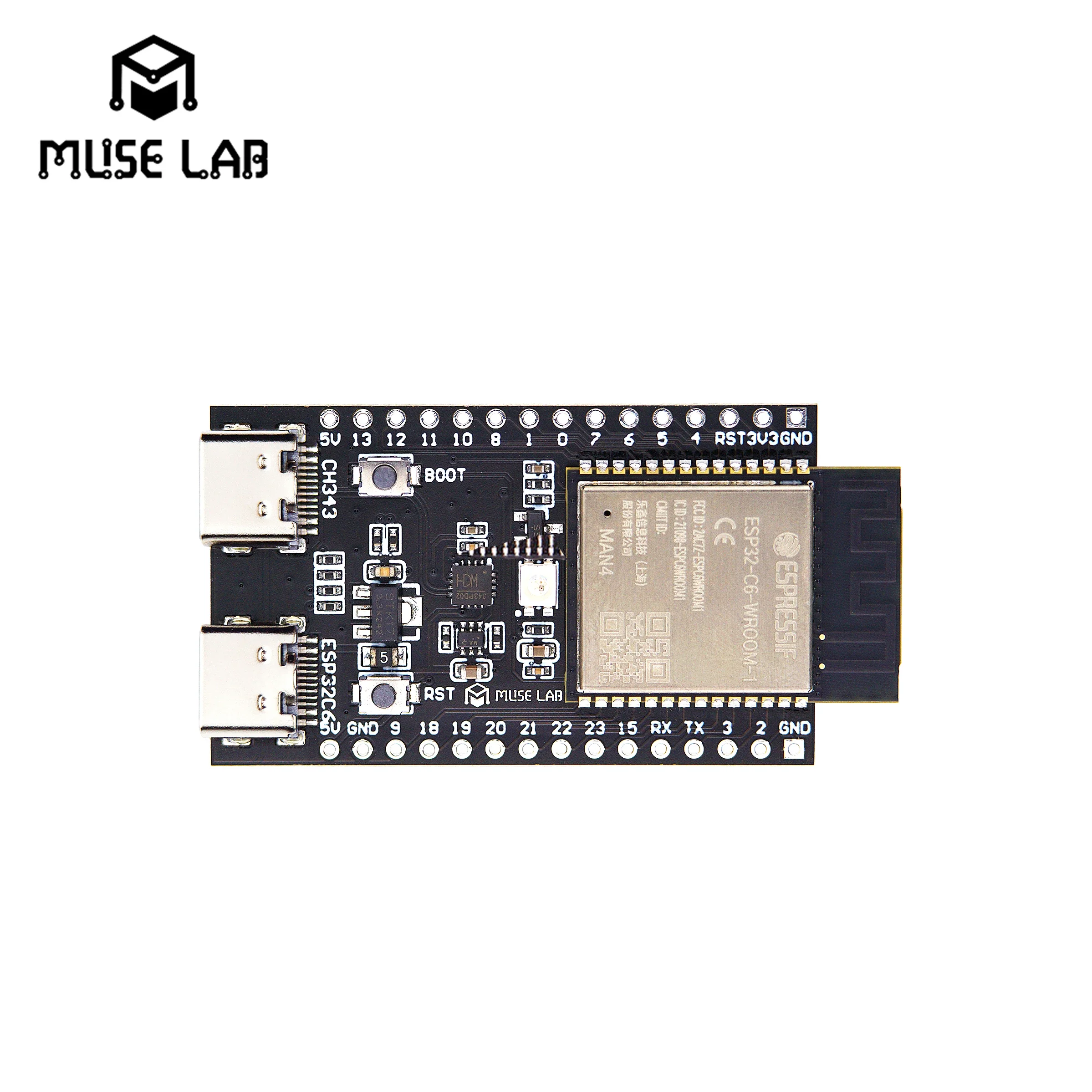 Placa de desenvolvimento nanoESP32-C6 ESP32-C6 placa de sistema mínimo esp32 placa núcleo RISC-V Espressif IoT WiFi6 Bluetooth ZigbeeNew