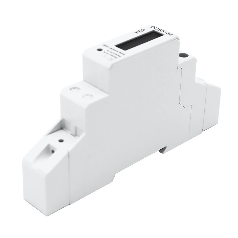 1P 1 Pha Đường Sắt Đồng Hồ Màn Hình LCD Hiển Thị Điện Đồng Hồ Năng Lượng 220V KWH Nhà Thông Minh Loại Cao Cấp độ Chính Xác
