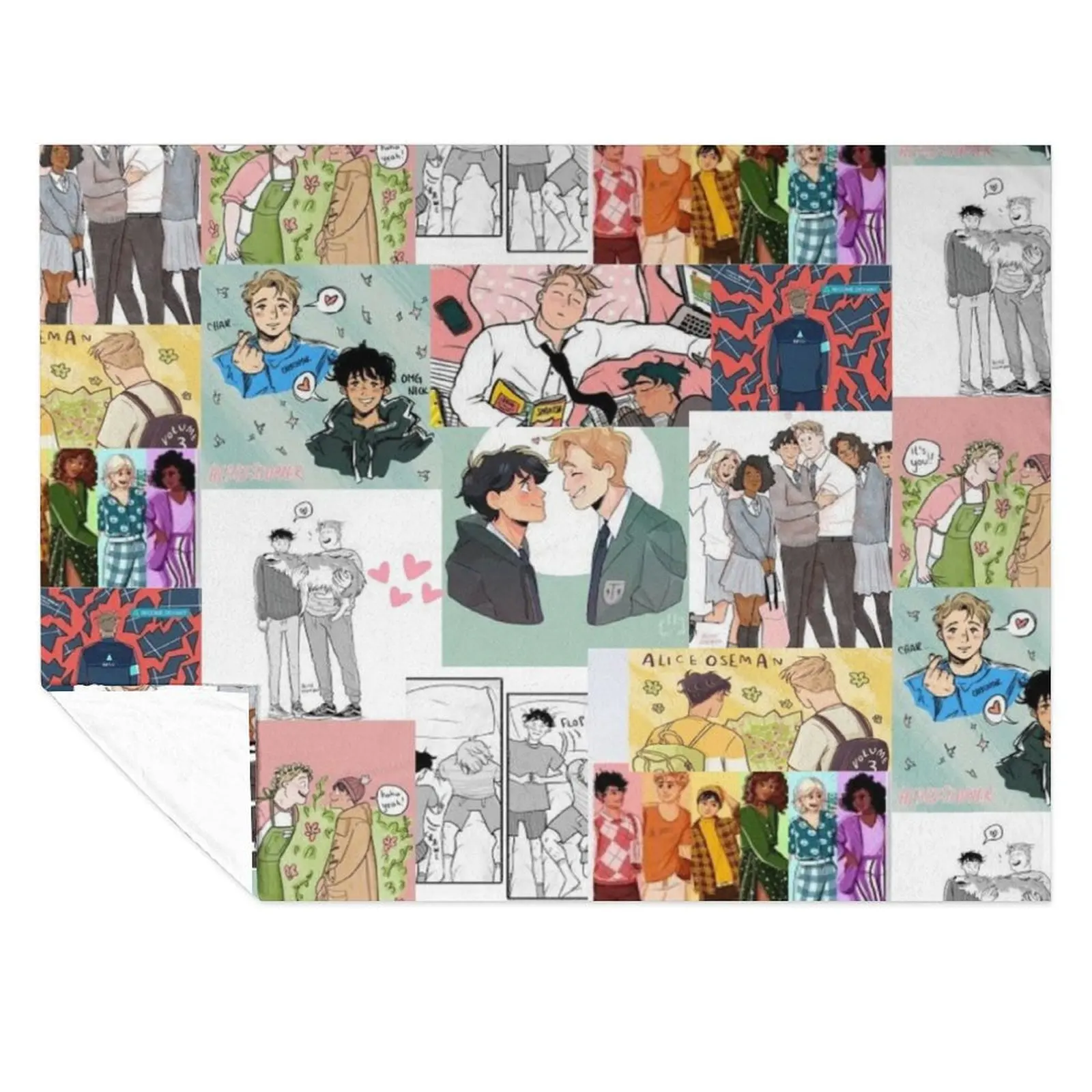 

Heartstopper Memorable Moments Collage #2 Throw Blanket Luxury St Luxury Throw Cute Plaid blankets ands Blankets