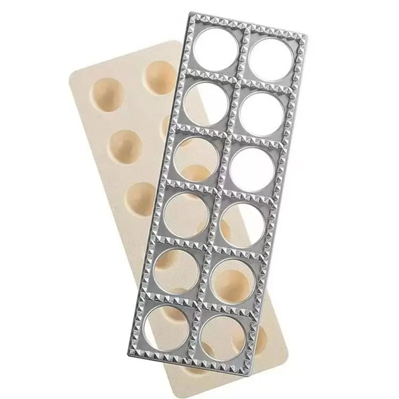 AS94-Ravioli Mold 12 Holes Quick Dumpling Maker Manual Press Tool For Italian Cooking Kitchen Equipment
