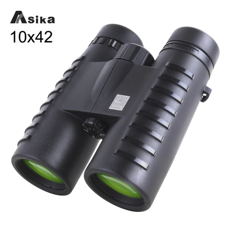 Asika Powerful 10X42 Binoculars HD BAK4 Military High Power Telescope Professional Hunting Outdoor Sports Bird Watching Camping