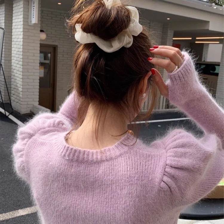 

Detachable Sleeve Knitted Sweater Women Aesthetic Woman Spring Double-Zip O-Neck Flexible Dropped Shoulder Button-Up Work Style