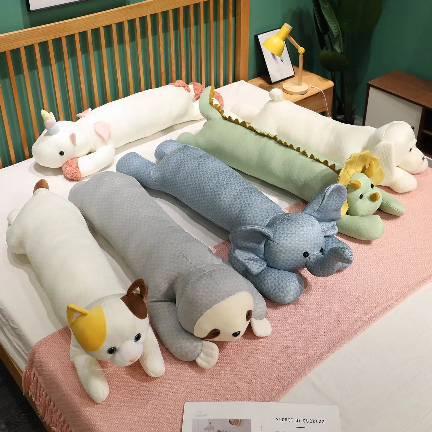 100 ซม.การ์ตูนสัตว์ไดโนเสาร์ตุ๊กตาPlushหมอนฤดูหนาวฤดูร้อนUnicorn Slothแมวสุนัขช้างPlushของเล่นตกแต่งบ้านWarm Hug