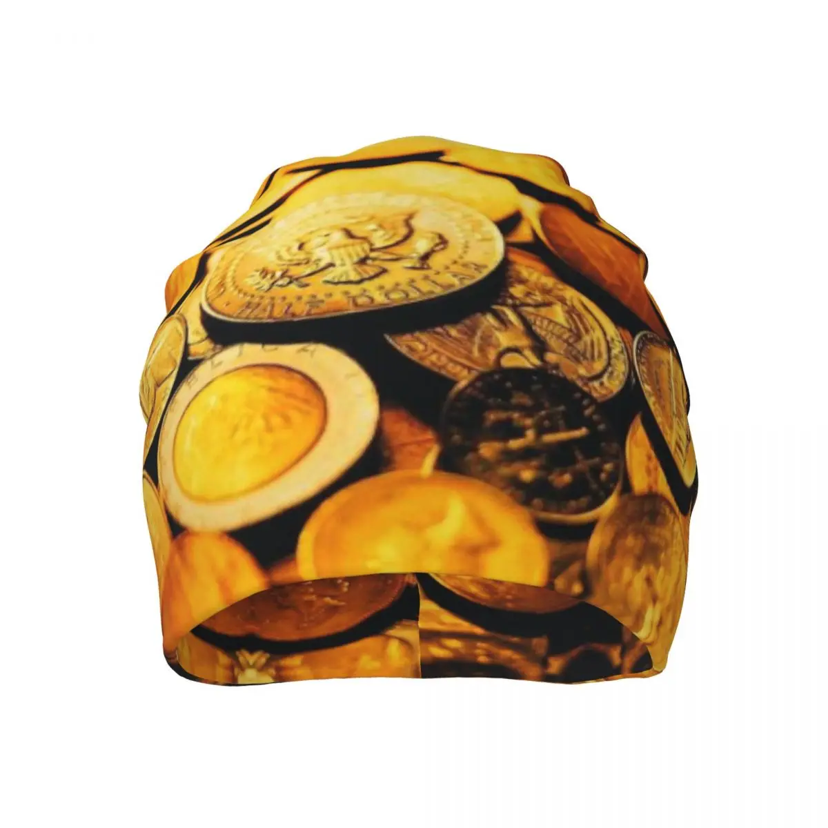 

Many Gold Coins Rich Knitted Hat For Men And Women Gift Unisex winter Warm Brimless Urinal Hat