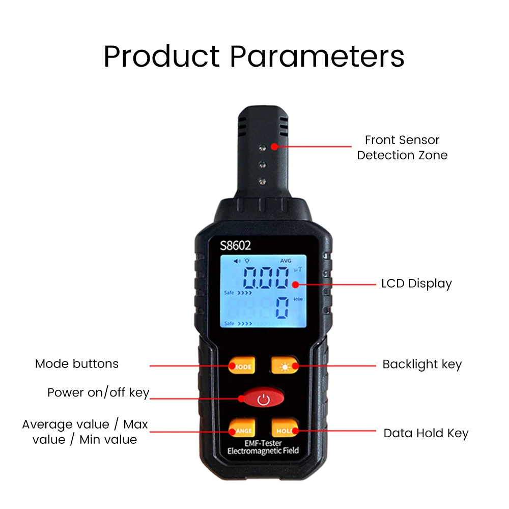 3-in-1 Digital Radiation Dosimeter Geiger Counter EMF Electromagnetic Radiation Radioactive Tester Person Dosimeter X-ray Radia