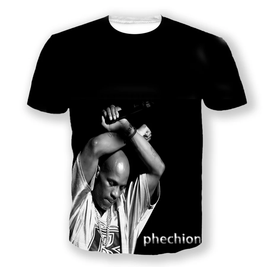 Phechion New Fashion Men/Women Rapper- DMX 3D Print Short Sleeve T-Shirt Casual Summer T Shirt Tops S09