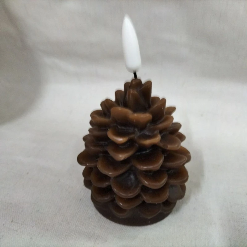 2025 Christmas Bullet Pine Cone Candle Lamp Environment Electronic Candle Interior Decoration LED Candle Scene Arrangement Lamps