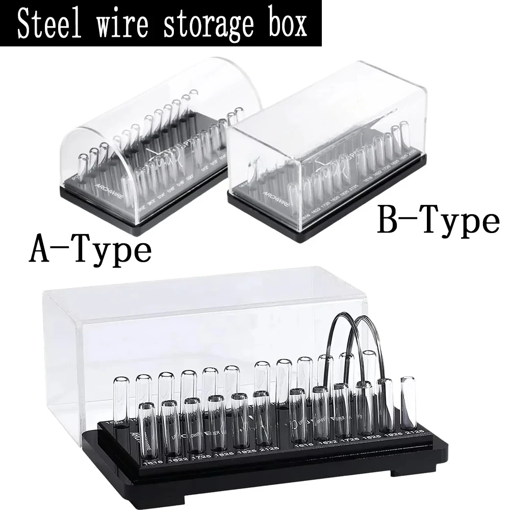 

Dental Orthodontic Round Archwire Box Acrylic Dispenser for Arch Wires Storage Holder Placing Tool Dentistry Instrument