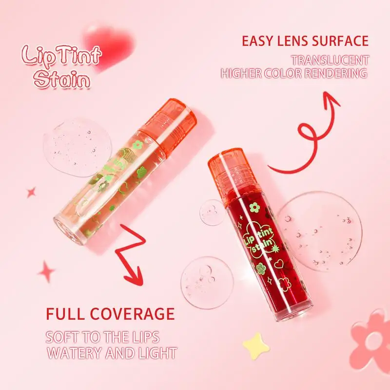 4 Stks/set Roll-On Lippenbalsem Plumping Lip Olie Spiegel Vloeibare Lippenstift Hydraterende Lipgloss Hydraterende Lip Plumper Gloss Lipolie