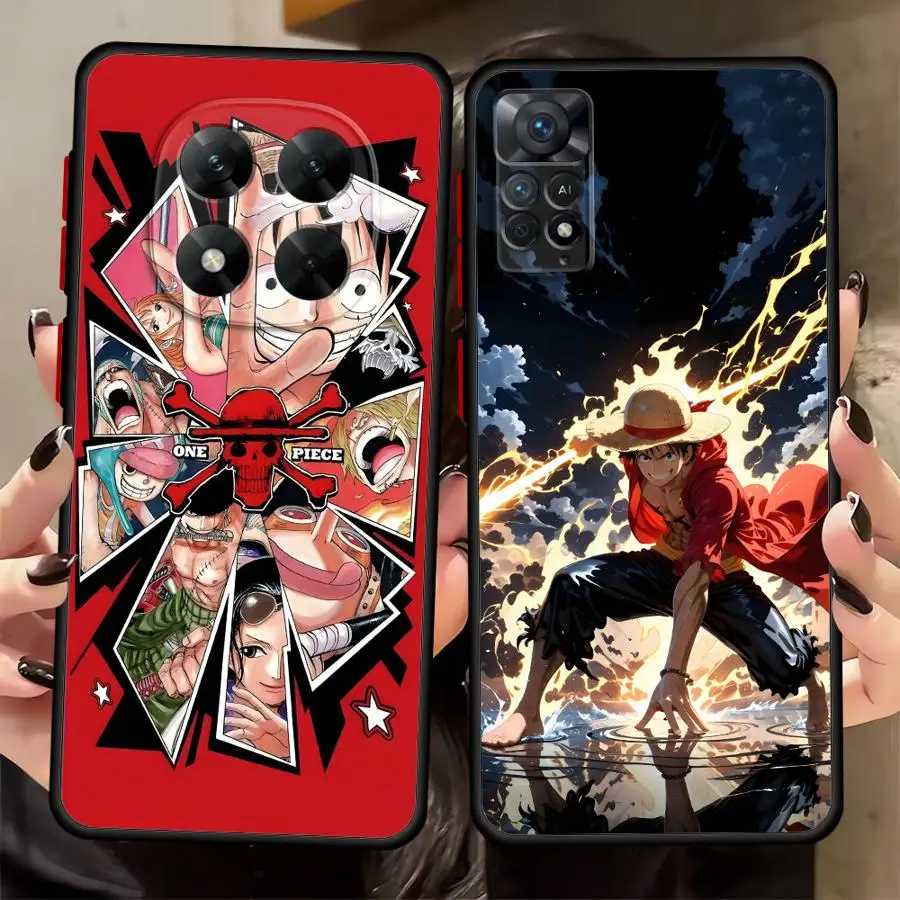 Capa traseira de telefone para xiaomi redmi note 12s 10s 8 9 10 11 pro 7 11s 13 14 12 pro plus 8t 9s arte legal luffy