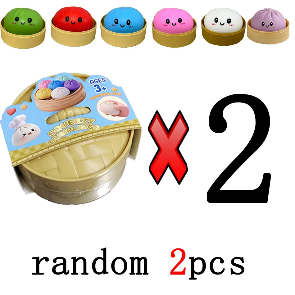 Glitzer-Dumpling Squishy mit Box – Sensorisches Quetschspielzeug zur Stresslinderung