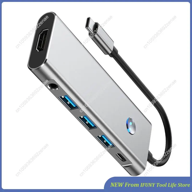 

USB Hub To 4K 60Hz Multi-Function Docking Station With Power Supply Type-C One-Click Screen Off For Laptop New