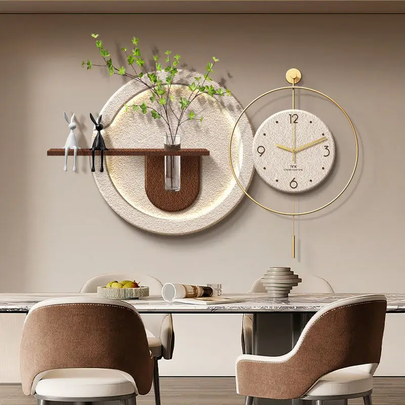 Living Room Luxury Wall Clocks Xenomorph Design Minimalist Aesthetic Clock Wall Nordic Vintage Reloj Pared Ornaments Home Decor
