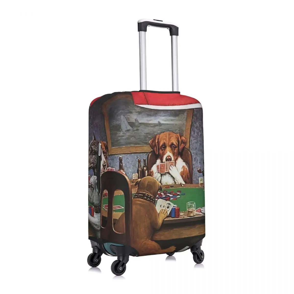 Dogs Playing Poker Print Luggage Protective Dust Covers Elastic Waterproof 18-32inch Suitcase Cover Travel Accessories