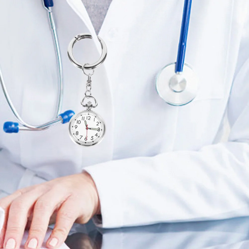 2 قطعة ممرضة المفاتيح ساعة الجيب للنساء الرجال التمريض امتحان توقيت جهاز معلق ساعة إلكترونية للطلاب الأطباء هدية #6