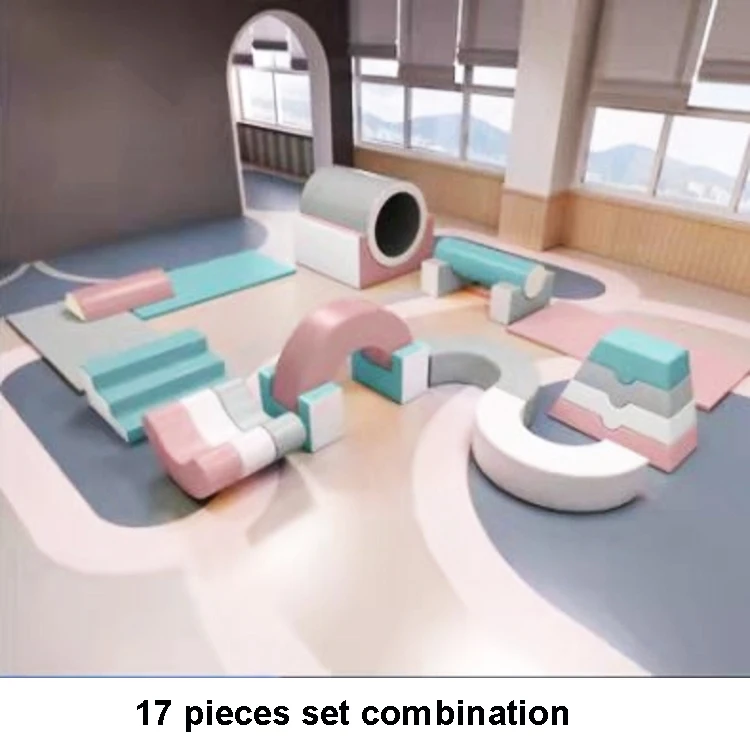 Soft Indoor Playground Equipment Combo Sensory Integration Training Toy Babies Includes Climbing Slide Crawling Tunnel Slide