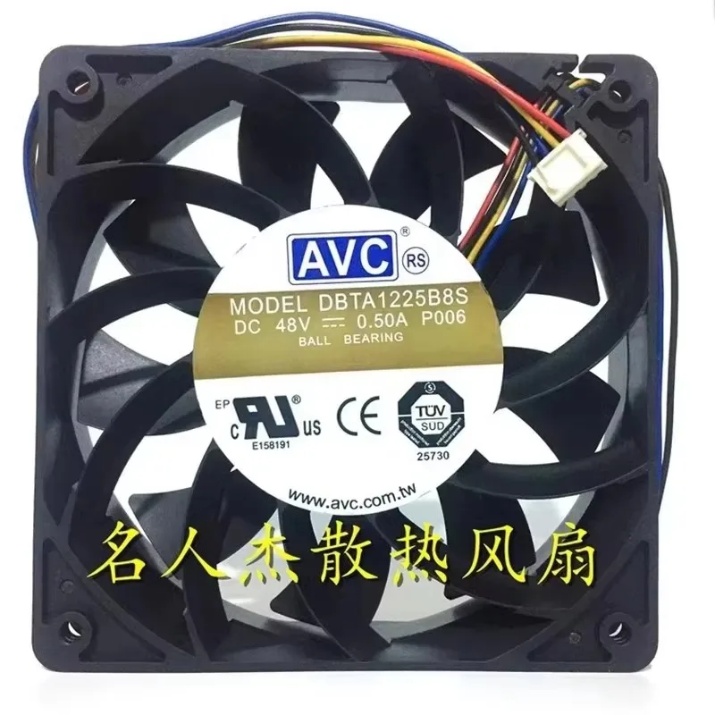 オリジナル12cm-120-120-25mm-48v-050a-4線式pwm強力サーバー冷却ファン-dbta1225b8s