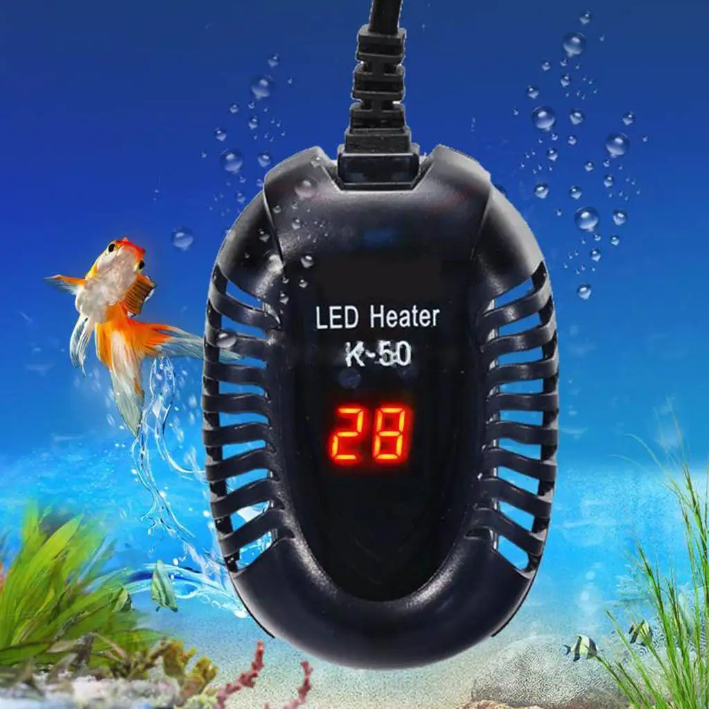 Fast Heating Aquarium Heater - Fish Tank Submersible Heater with LED Temperature Display