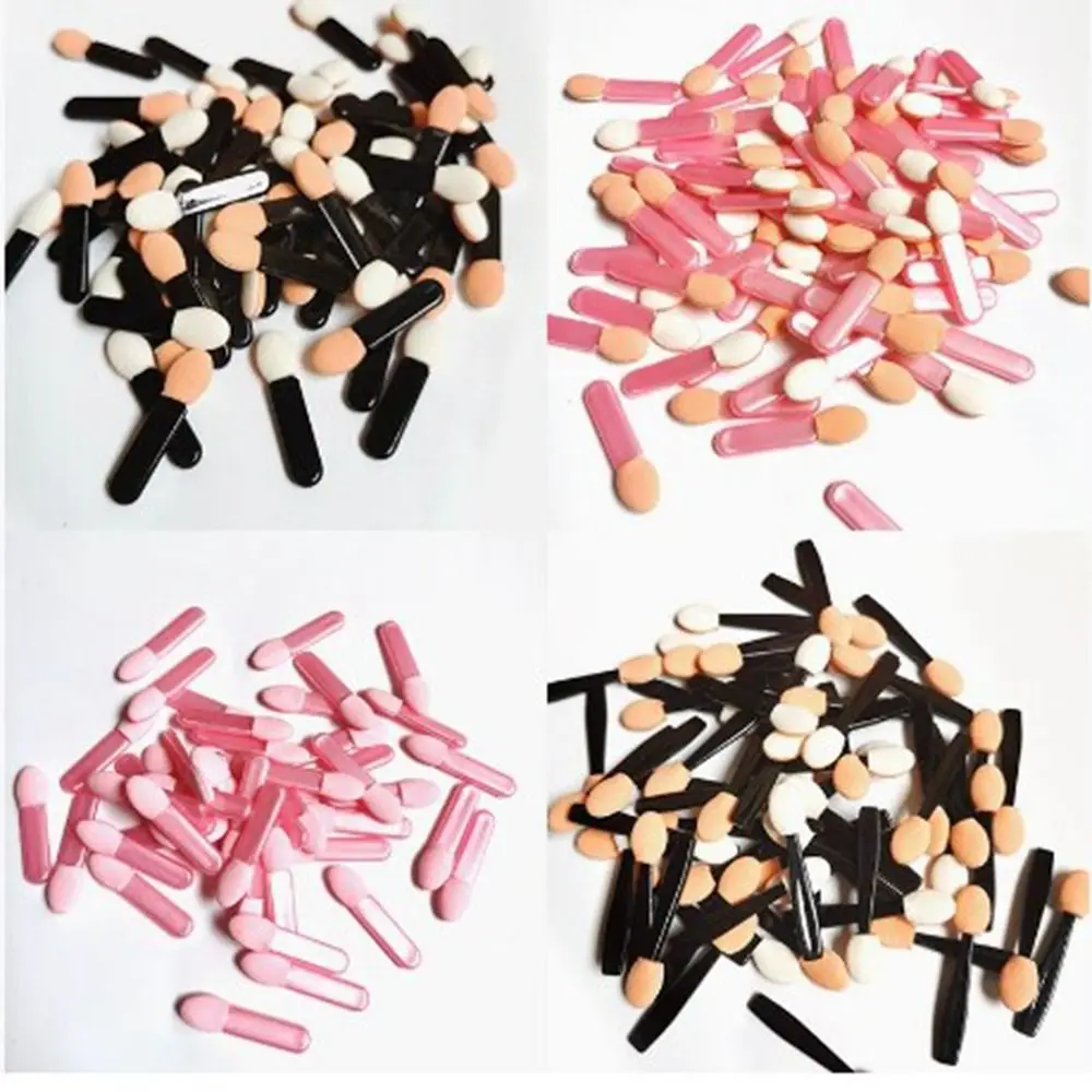 

10pcs Double/Single Sided Eyeshadow Stick Brush Multicolors Portable Double Head Latex Sponge Professional Smudge Eye Nail Brush