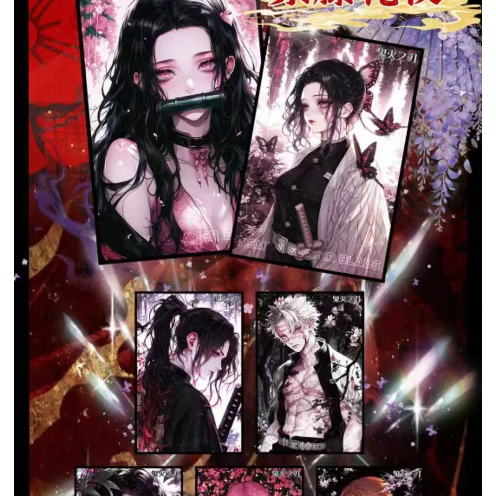 2025 Newest Demon Club Demon Slayer A5 Size Boards Colored Paper Cards Japanese Anime Rare Hobby Anime Collection Card Toy Gifts