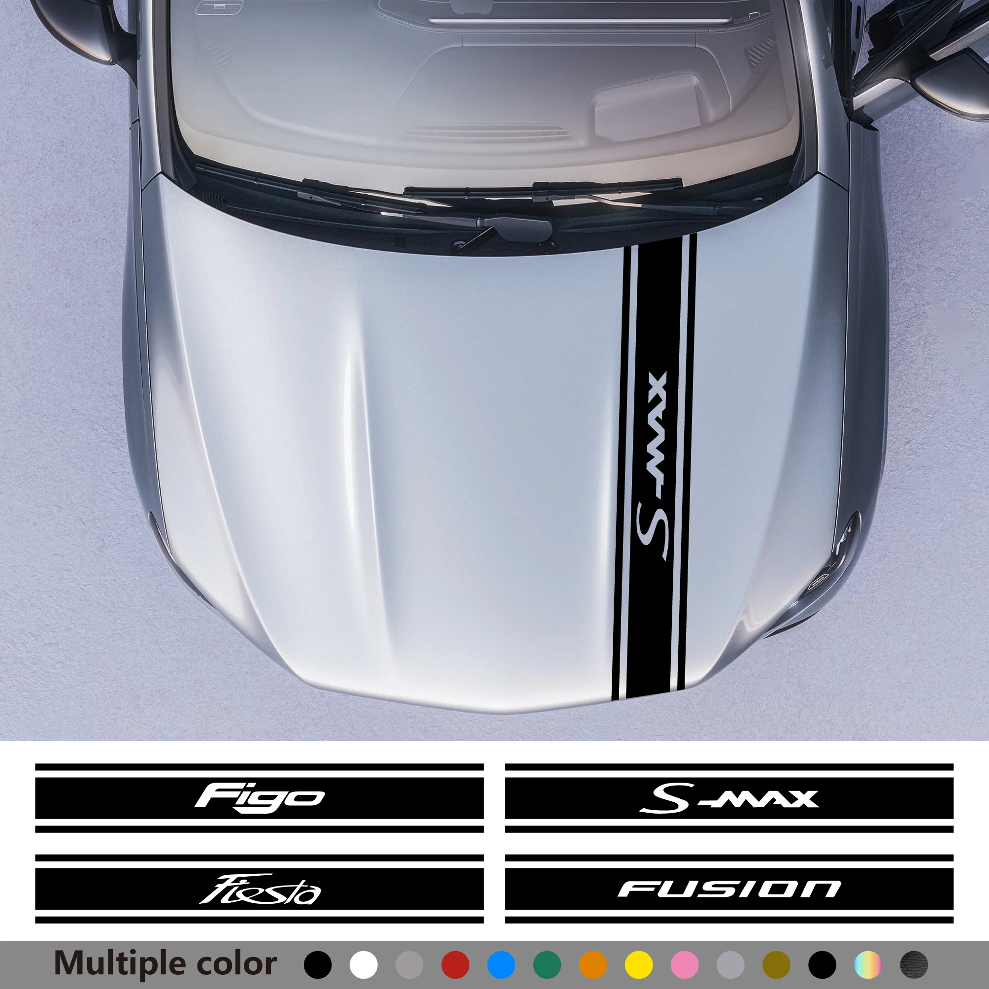 

Car Front Hood Cover Sticker Apply for Ford Fiesta Figo Fusion S-max Mustang Escape Auto Exterior Accessories Vinyl Film Decal