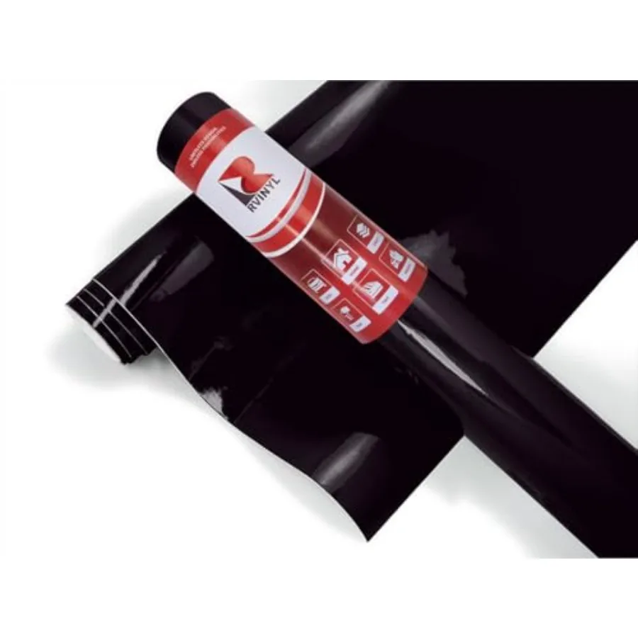 

Car wrapping film for vehicle application glossy black dual-cast thick vinyl bubble-free 5ft x 8ft roll 40 sq ft