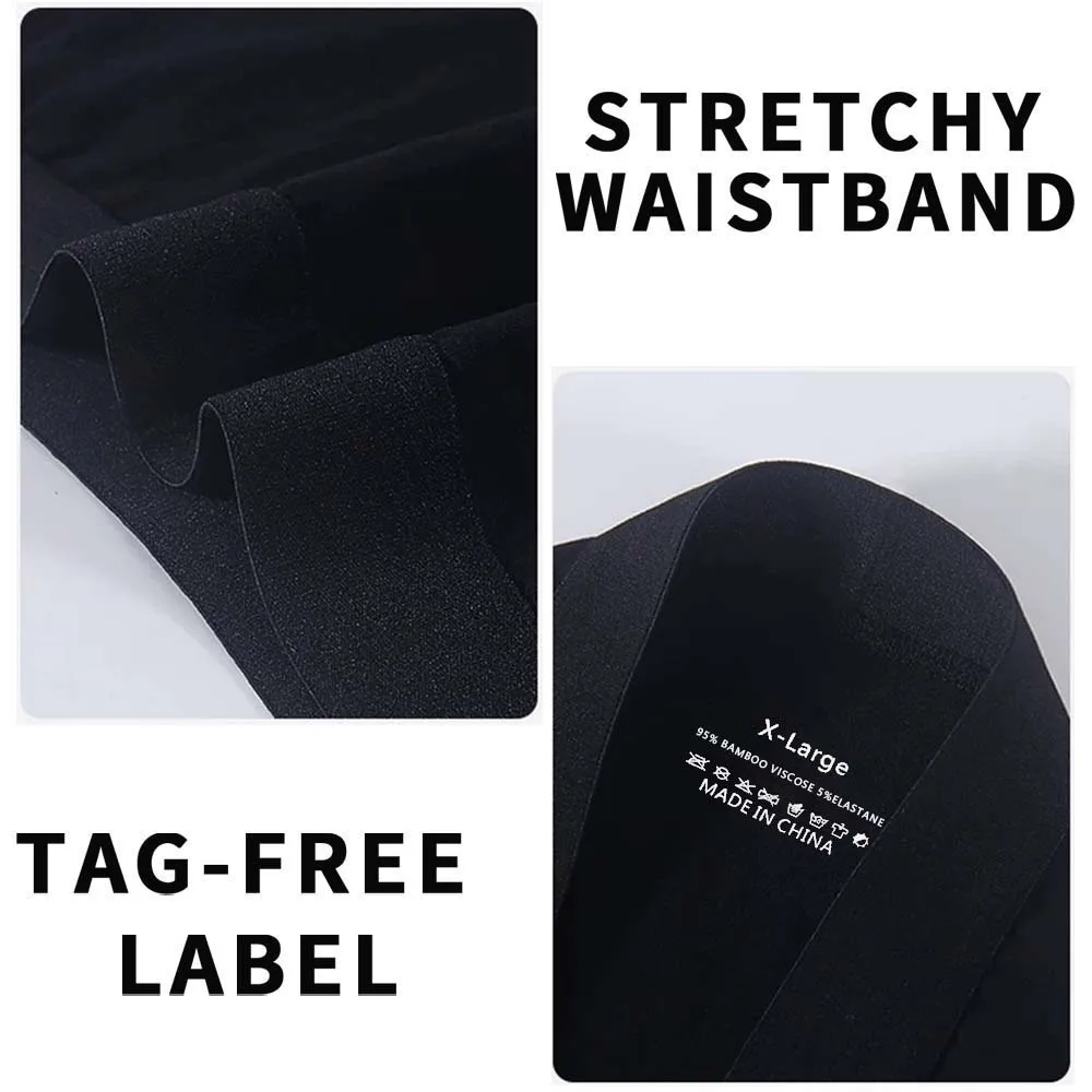 5 Stück Bambus-Viskose Lange Boxershorts für Männer Nahtlose Atmungsaktive Herrenunterwäsche U-förmig Konvex Männerunterhosen Hochelastische Herren-Slips – Detail 5
