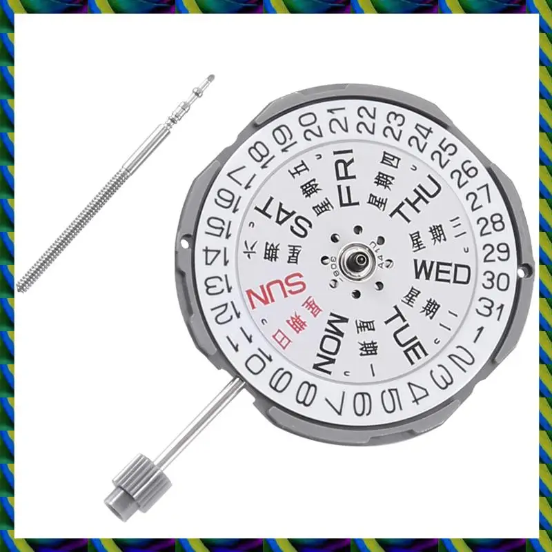 حركة كوارتز GM02 يومية تقويم مزدوج 3Pin ساعة رقمية حركة أسبوع التقويم ملحقات الساعة