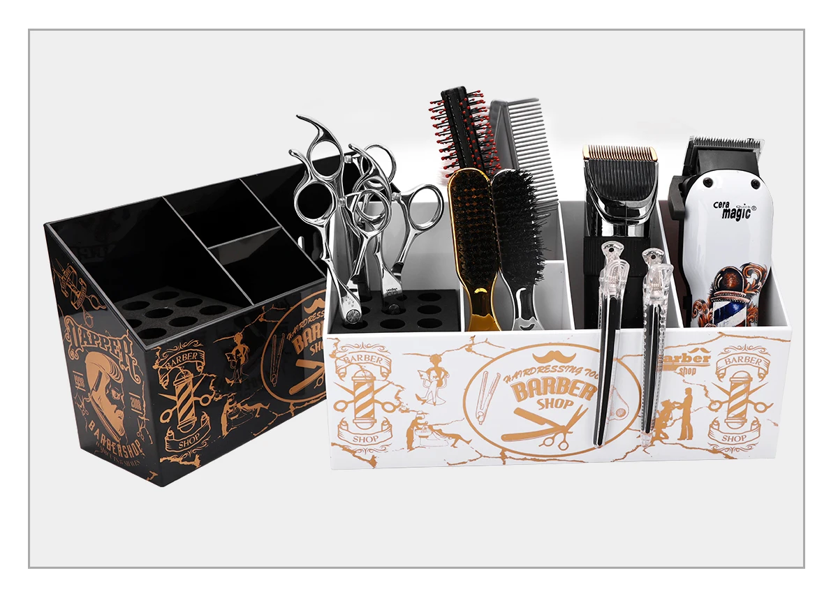 Haars chere Kämme Clips Halter große Kapazität Rack Veranstalter Friseur Friseur Werkzeuge Aufbewahrung sbox Salon Werkzeuge Zubehör – Detail 9