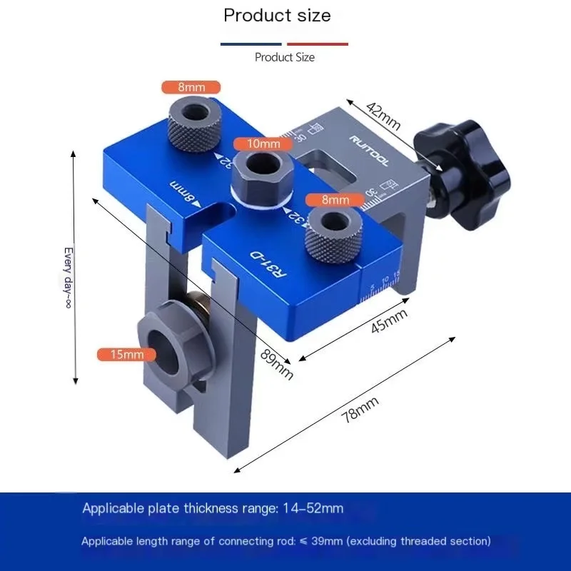 2024 New Cabinet Hardware Jig Template Tool - Woodworking Adjustable Punch Locator for Installation of Handles, Knobs on Doors
