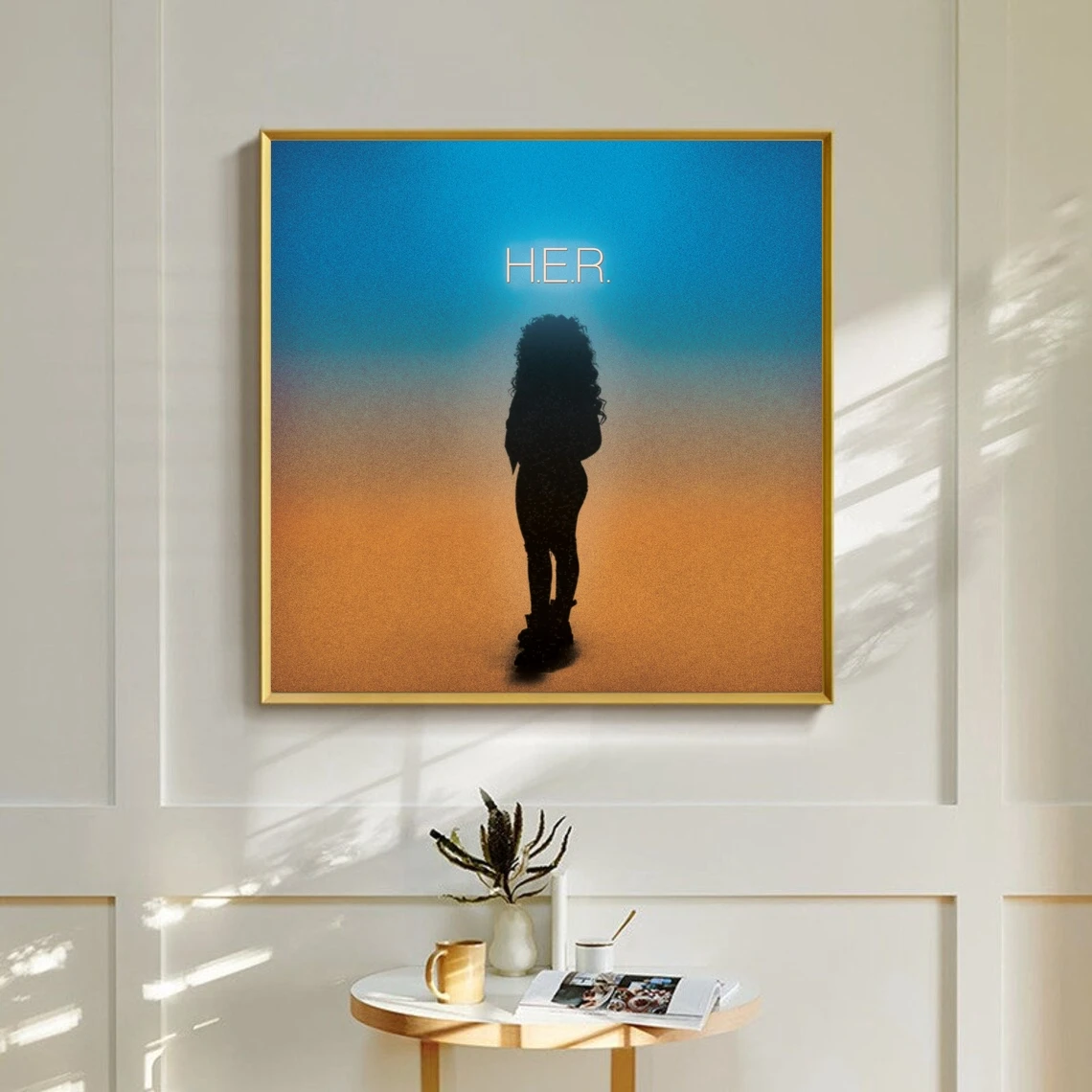 H.E.R. H.E.R. Music Album Poster Canvas Art Print Home Decor Wall Painting ( No Frame )