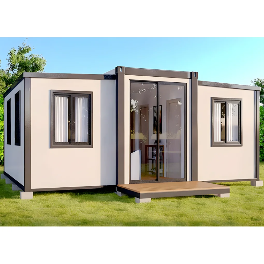 Luxury Container House 2 Bedrooms Homes Prefab Steel Sandwich Panels Expandable Container Houses