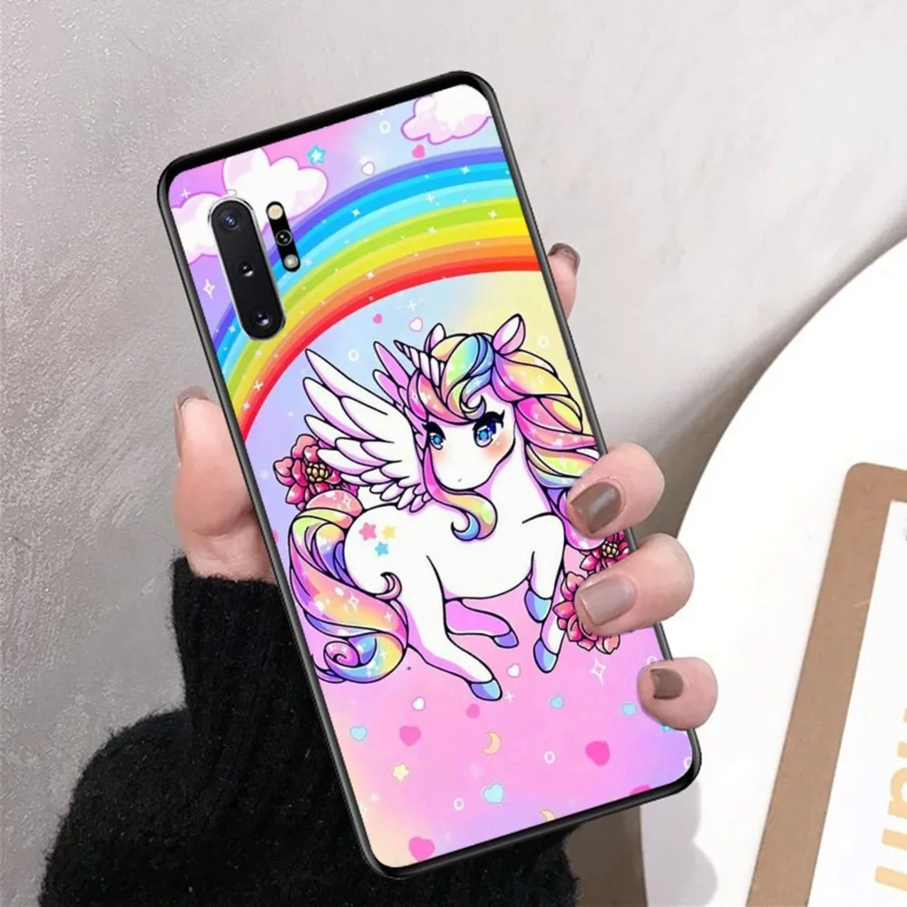 Cute Baby Unicorn Phone Case For Samsung Note 8 9 10 20 pro plus lite M 10 11 20 30 21 31 51 A 21 22 42 02 03