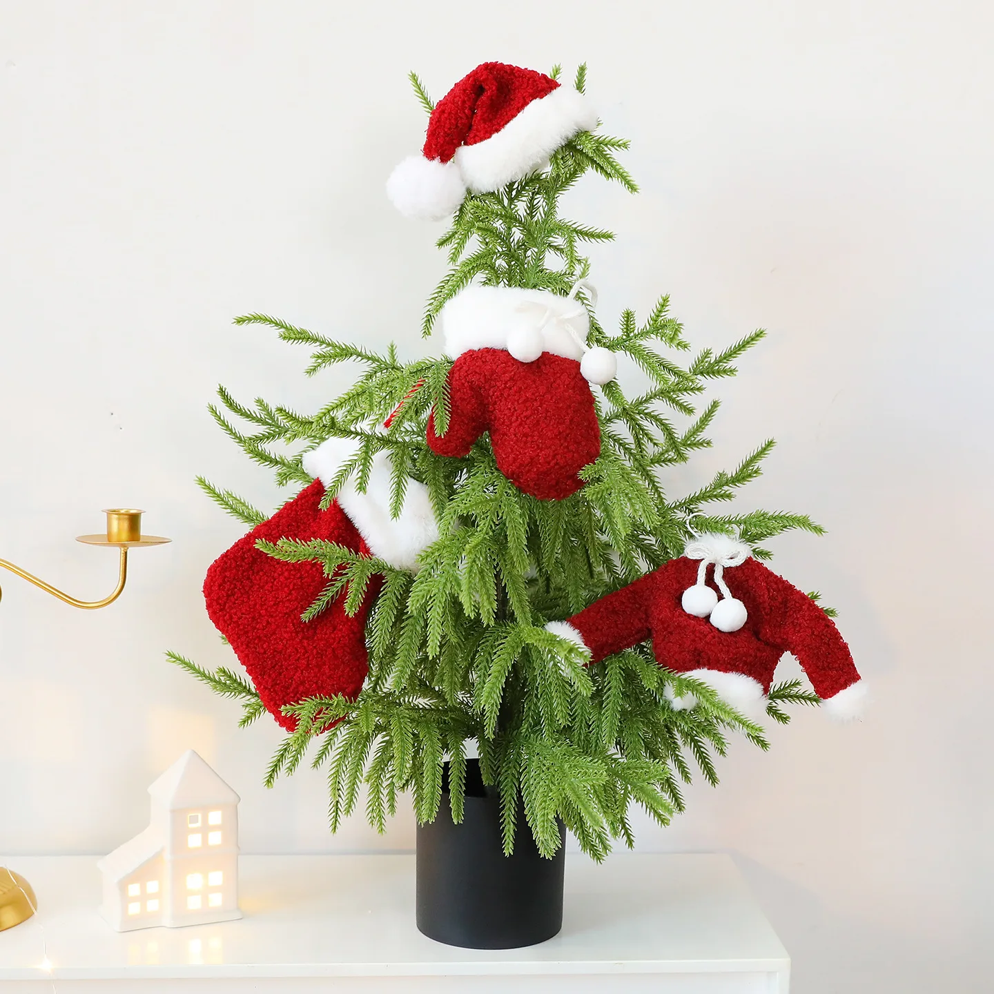 Shengyuan منتجات جديدة ملابس عيد الميلاد الجوارب قبعة عيد الميلاد قلادة شجرة عيد الميلاد زخرفة نافذة قلادة بقعة