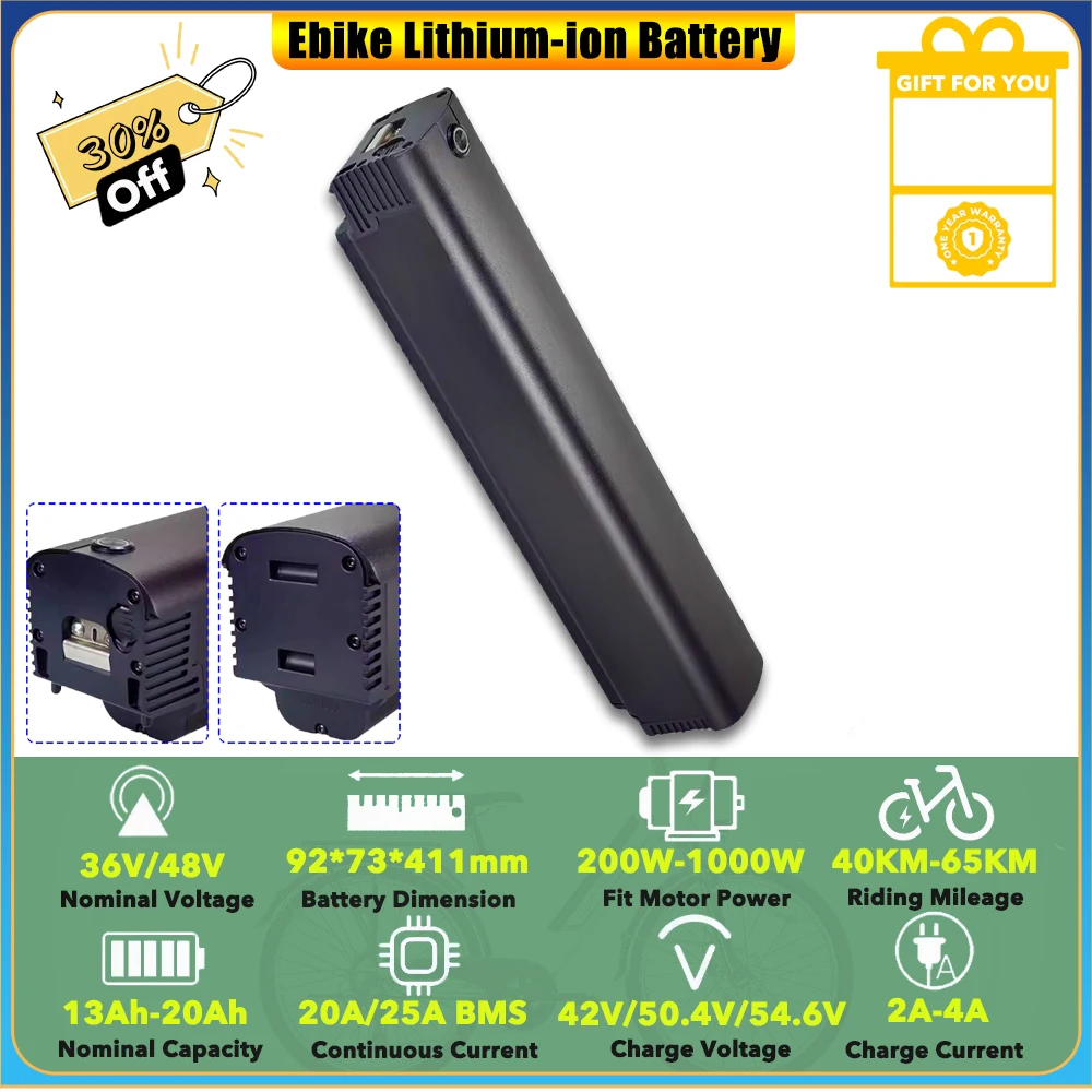 

Electric Bicycle 48V 13Ah 14Ah 15Ah 16Ah 17.5Ah Moma WP-DS Integrated Li-ion Battery for WPDS Batteries 250W Moma EMTB Batterie