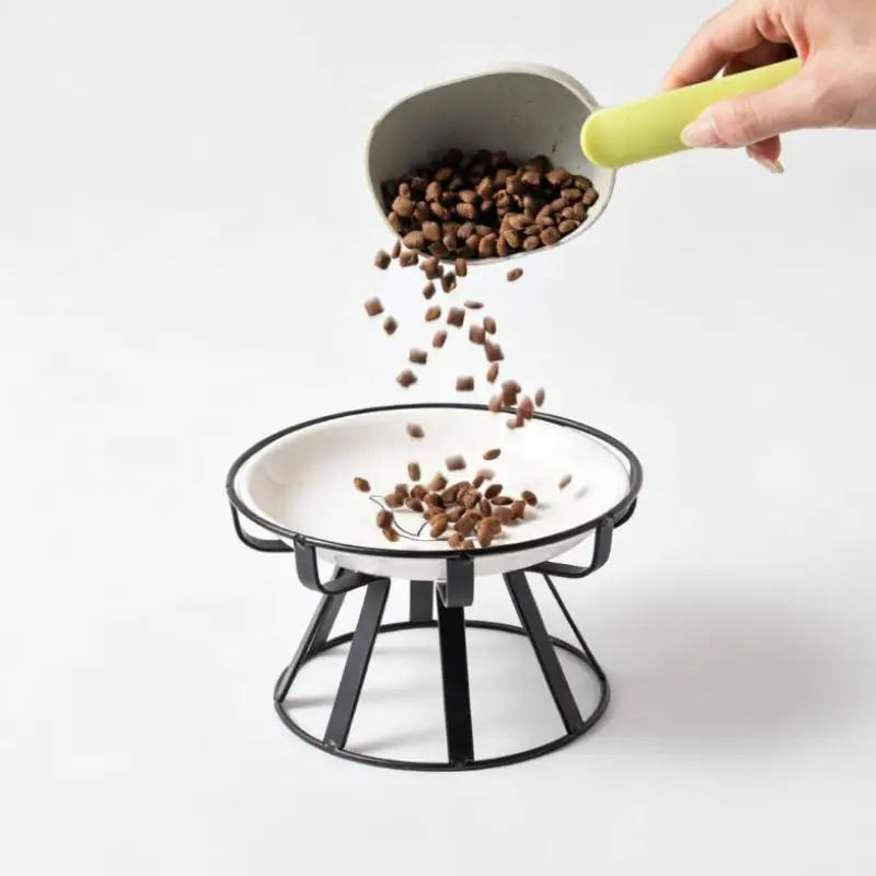 1/2Pcs Food Water Snack Feeder Stand Bowl Elevated Ceramic Pet Bowl For Cat Dog Outdoor Feeding Drinking Supplies view 3