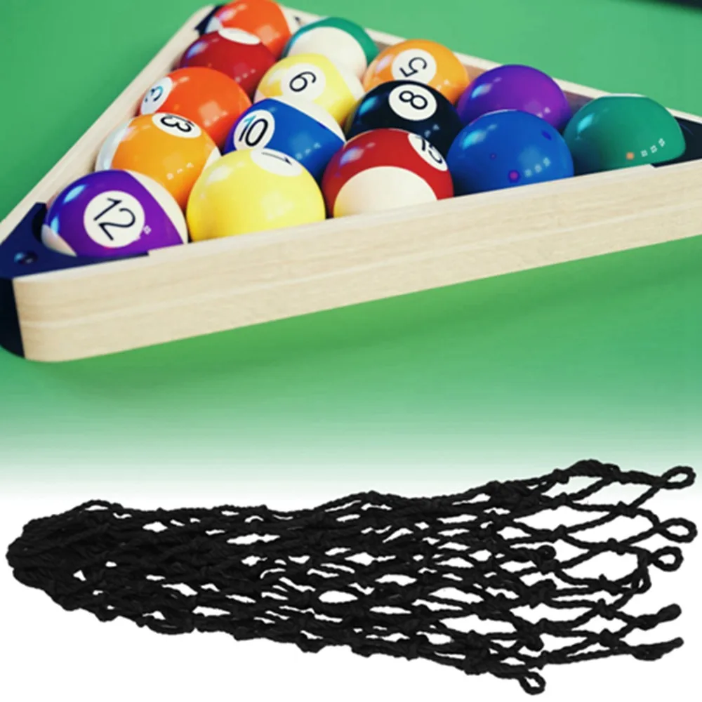 

6pcs Cotton Thread Billiards Table Pocket Woven Mesh Black Billiards Net Pocket Assembly Use Straight Down Billiards Mesh Pocket