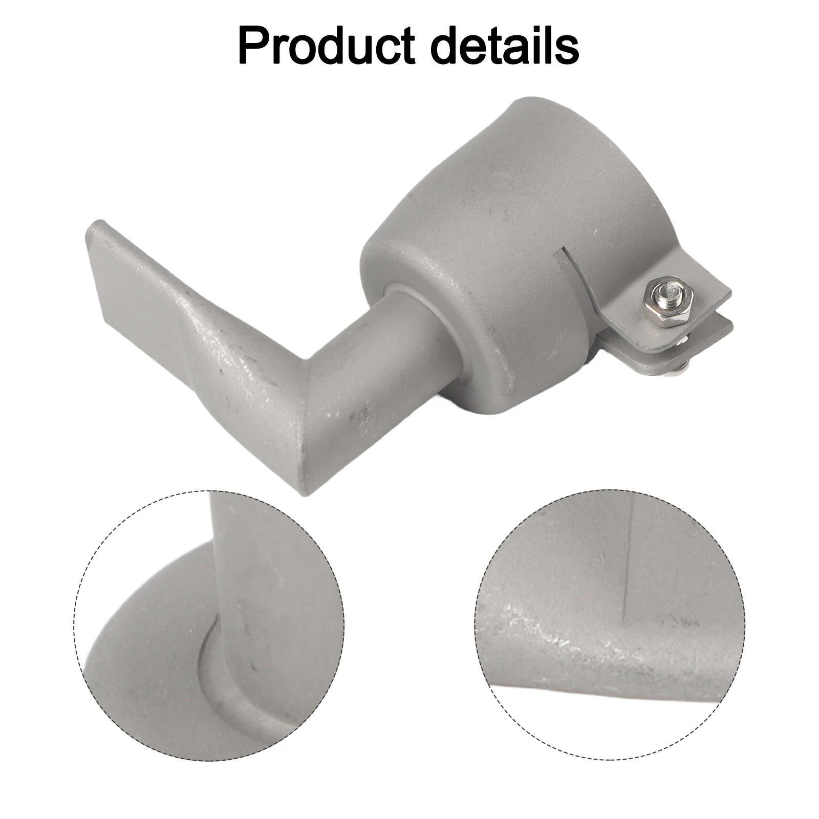 20mm Wide Angle Nozzle for Hot Air Welders Stainless Steel Construction Flat Slit Design Heat Resistant for Efficient Welding