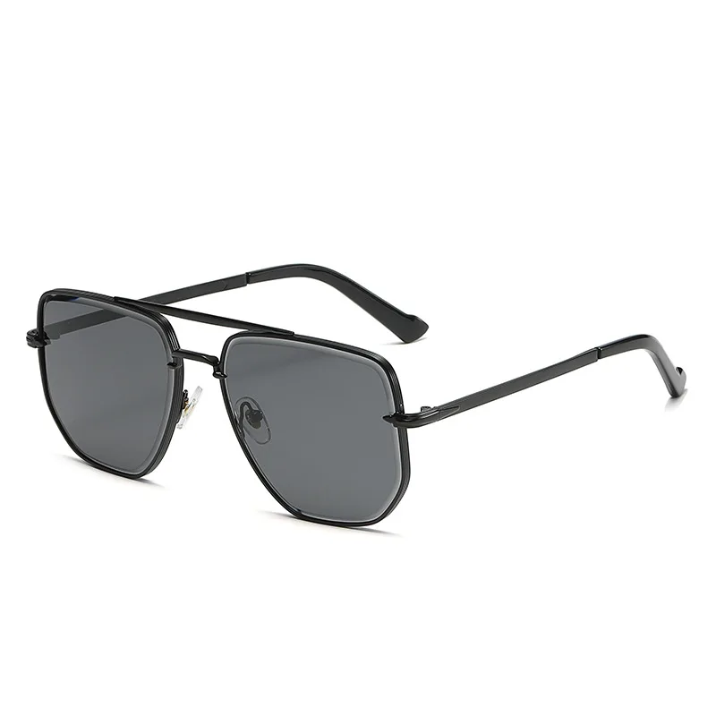 7001metal fashion double beam sunglasses men's UV protection driving diamond rimmed sun-resistant sunglasses