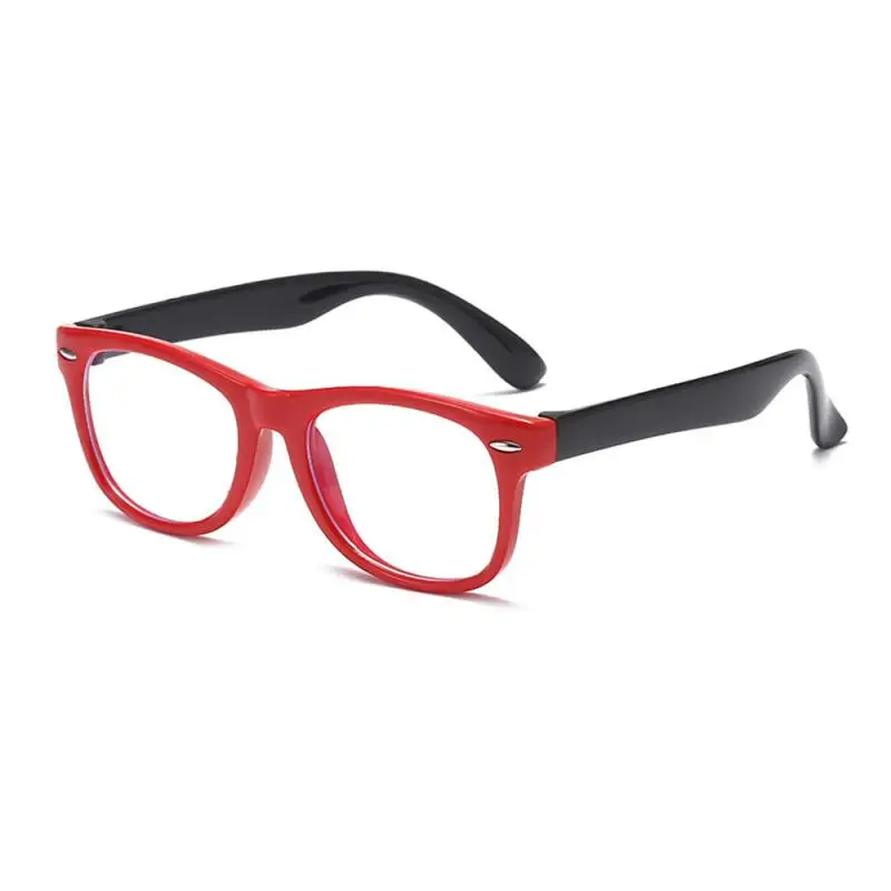 Anti Blue Light Kids Glasses Children Boy Girls Filter Soft Frame Square Computer Optical Frame Reflective Blocking Eyeglasses